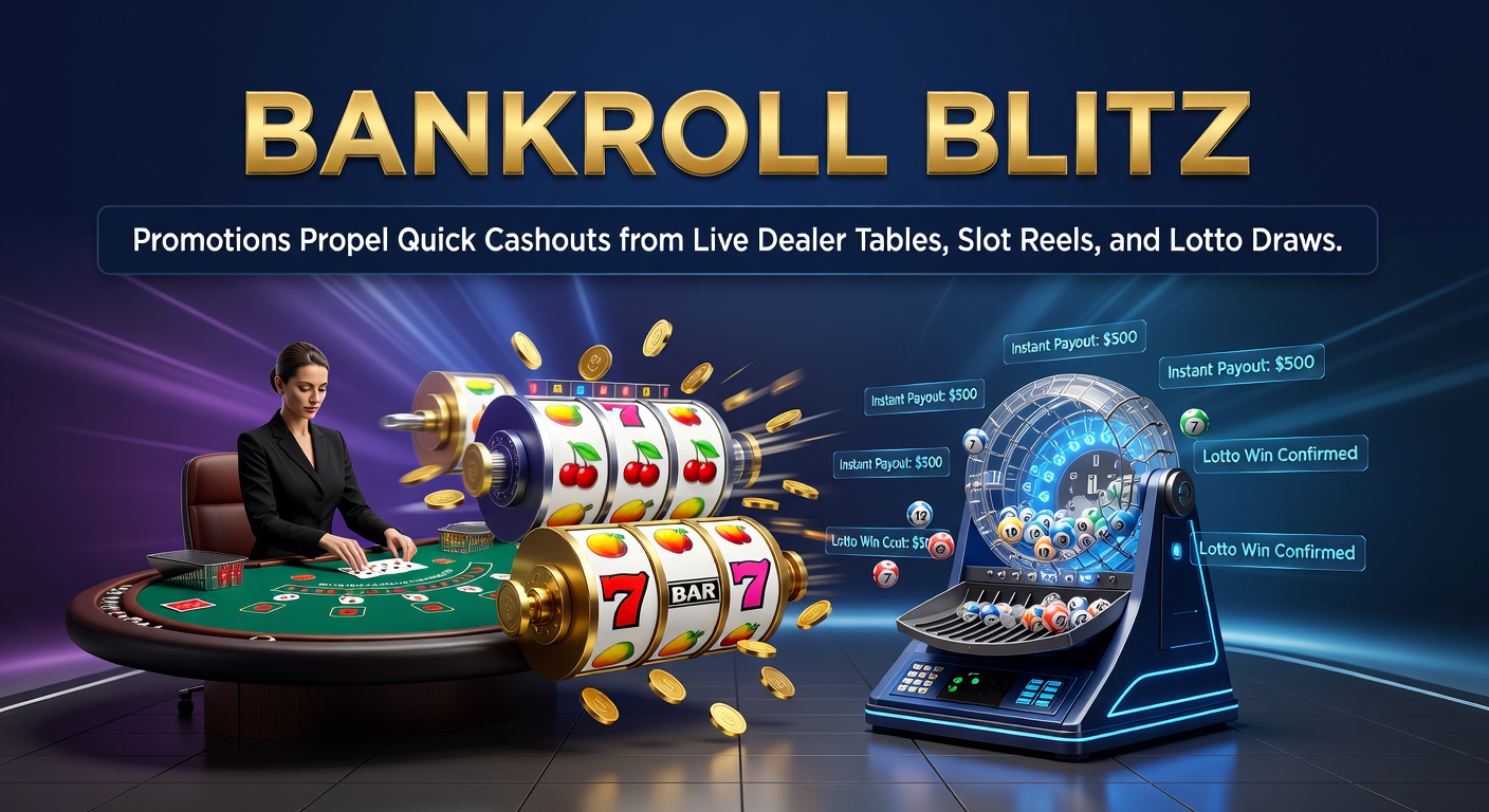 Vibrant casino floor with players at live dealer tables and slot machines, highlighting quick cashout promotions in action