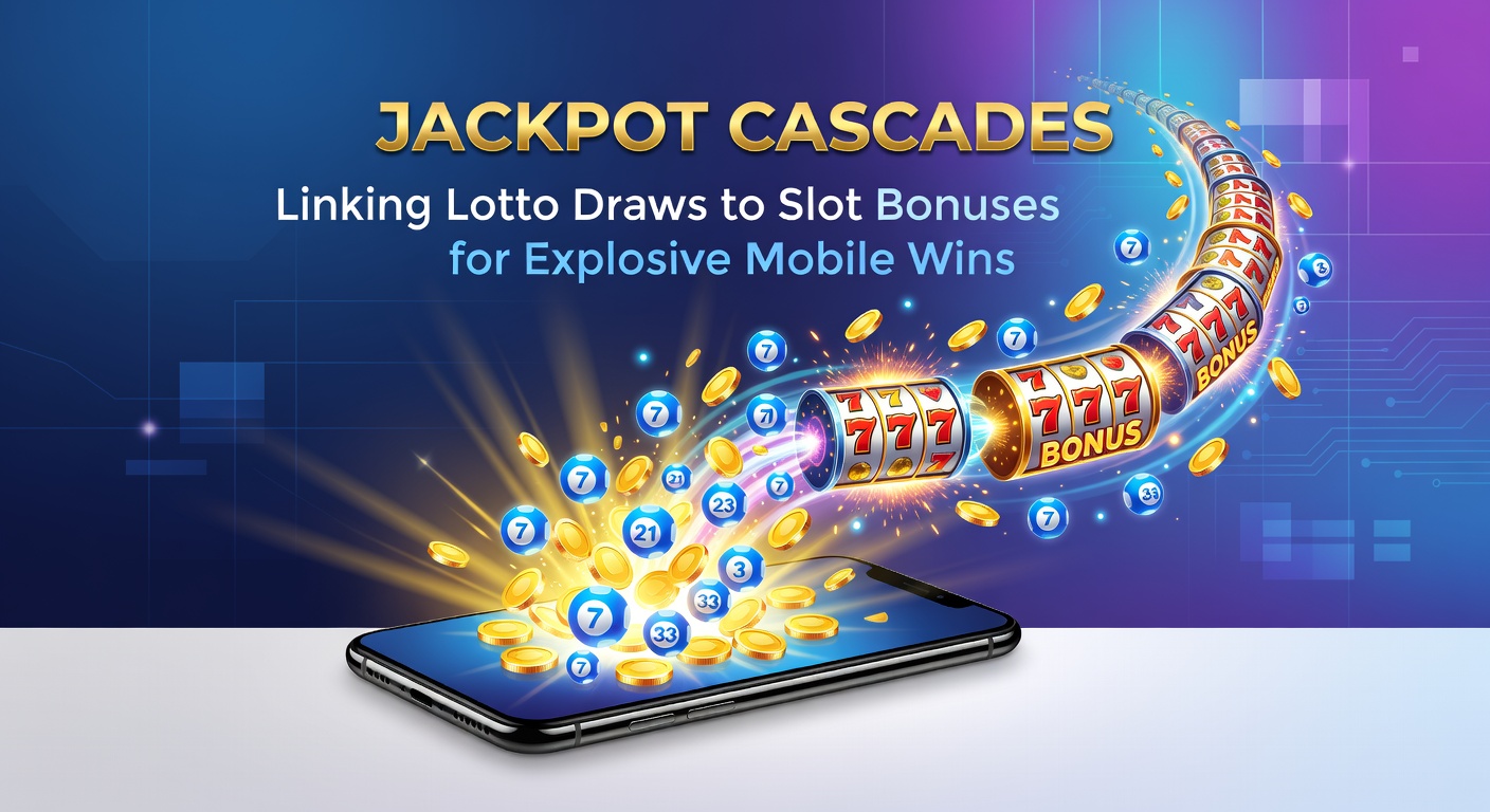 Vibrant mobile screen showing cascading jackpots from lotto to slot reels, with exploding bonus symbols and win multipliers