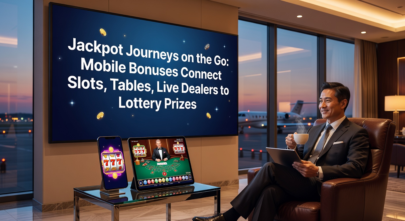 Vibrant mobile screen displaying interconnected casino games and lottery draws with jackpot prizes exploding in colorful graphics
